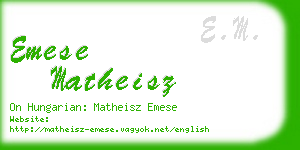 emese matheisz business card